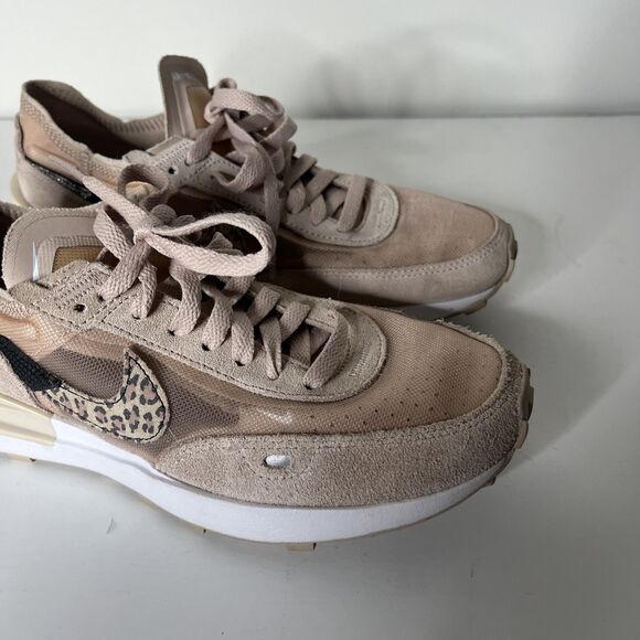 Nike Waffle One SE Shoes Women's Size 8 Fossil Stone Leopard Print DJ9776-200 - Picture 4 of 8